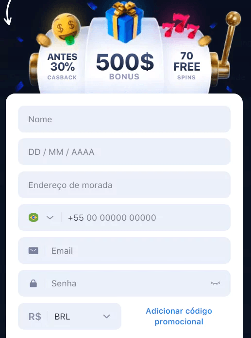 &nbsp;Registro no app 1Win no Brasil